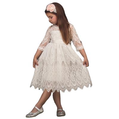 China Best Selling Dry Cleaning Factory Summer Girl Lace Dress Baby Kids Dress Kids Ball Gowns Wholesale Girls Dresses for sale