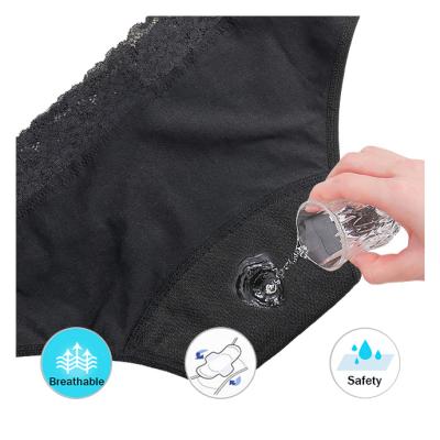 China Women Antibacterial Lace High End Panties Menstrual Period Panties 5 Layers Underpants Soft Sanitary Cotton Panties Underwear For Menstruation for sale