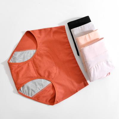 China Breathable High-waist Combed Cotton Physiological Panties Plus Size Cotton Menstrual Period Safety Leakproof Pants Menstrual Panties for sale