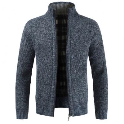 China Breathable Quick High Quality Custom Thick Cashmere Knitted Mens Sweaters Cardigan Winter Zipper Knitting Sweater For Men for sale