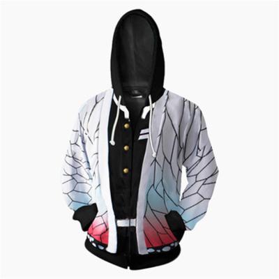 China Breathable Fast 3D Printed Custom Hoodies Demon Slayer Sweater Custom Anime Hooded Cosplay Hoodies for sale