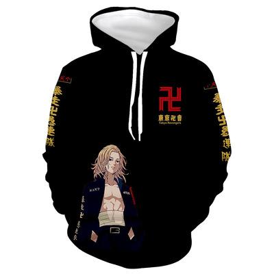 China Breathable Fast 3D Printed Anime Cosplay Tokyo Avengers Custom Hoodies Sweater Custom Made Hoodies Sweater for sale