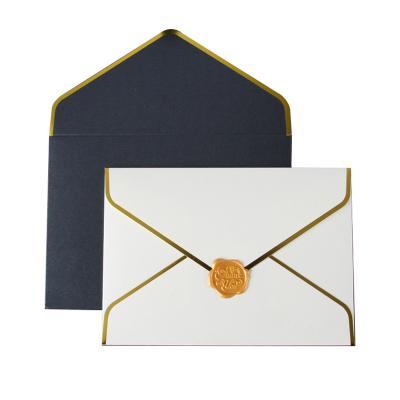 China Eco Friendly Europe Different Gsm Manufacturing To Print Wishes Customized White Card Envelope for sale