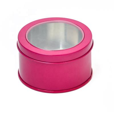 China Gifts Containers Tin Box PVC Window Box Jewelry Tin Box Tin Metal Cosmetic Containers 3*1.75