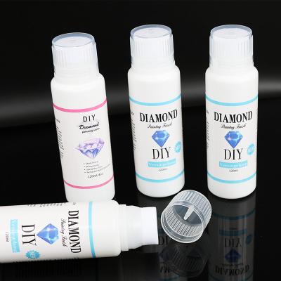 China Prevents Diamonds From Falling Off And Increases Shine 5d Diamond Painting Tool 120ml Sealer Lighten Up Effect Diamond Embroidery Permanent Hold Sealer Glue With Sponge Head for sale