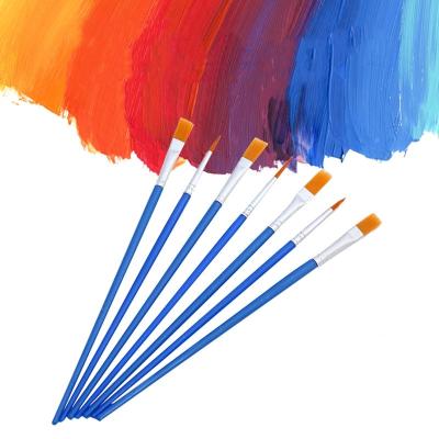 China Wholesale New Classic/Postmodern Hook Line Acrylic Paint Art Supplies Painting Pen Blue Rod Nylon Wool Oil Brush Gouache By Numbers Tools for sale