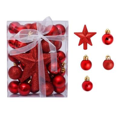 China Chirstmas Decor Christmas Ball Ornaments Shatterproof 30PCS Christmas Tree Ornaments Plastic Ball Decorations With String Perfect Hanging Ball for sale