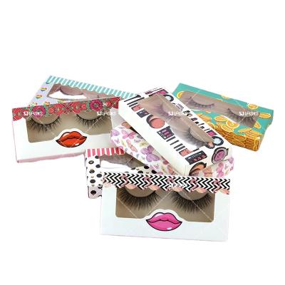 China LIPS Box Biodegradable FREE Vegan Whips Biodegradable Box Unbleached False Eyelash Packaging Box for sale