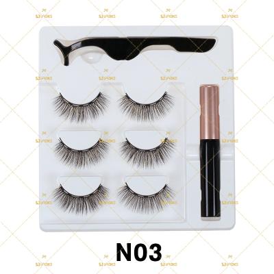 China Vegan Long Lashes 5 Pcs Natural Magnetic Lashes Single Layer Lashes Kit for sale