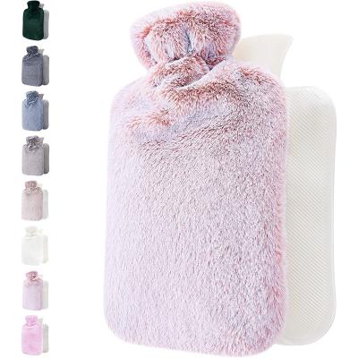 China Warm Hand Wholesale bottle flannel plush hot water bag CE filling warmer Hand Rechargeable Hot Water Bottle Portable Hot Water Bag for sale