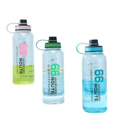 China Sustainable wholesale products Large Capacity  Plastic Travel Water Bottle Summer Outdoor Portable Sports Fitness Cup tumbler with handle for sale