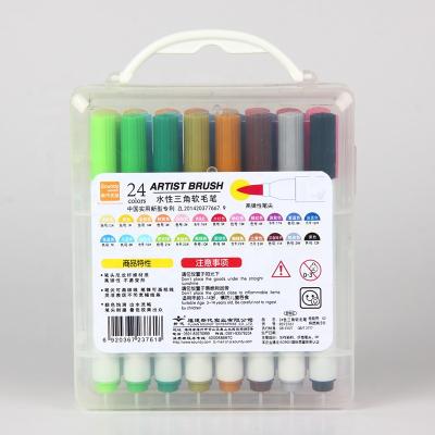 China Triangle Shape Soft Tip 36 Colors Triangle Shape Soft Tip Color Markers Felt Pen Color Pen For Drawing&writing for sale