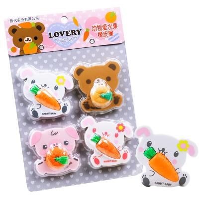 China Cute and Convenient Novelty Cute 3D Pencil Eraser for Gift Shaped 5000 Custom Mini Animal Office Eraser School Rubber Cute and Convenient Glitter Set for sale