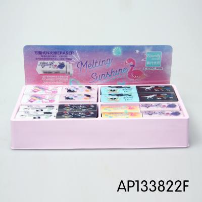 China Factory offer cute and convenient cheap price cartoon logo printing eraser for sale