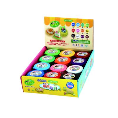 China Super Lightweight 12 Color Non-Toxic Clay Set Soft Plasticine Plastilina Modeling Toy Dough Playdough Polymer Clay DIY Toy for sale