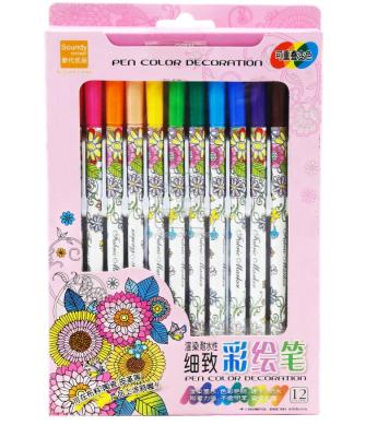 China Children Play Cloth Pen Art Adults For Kid Student Color Marker Set Color Paint Loose Packing Wrapping Hand for sale