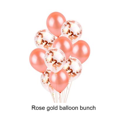 China Indoor Balloon 12 Inch Round Rose Gold Sequins Multicolored Paper Party Balloon Thanksgiving Decoration for sale