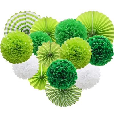 China Festival Decoration Fiesta Paper Fan Party Decorations Set Mexican Cinco De Mayo Pom Poms Theme Party Decoration for sale