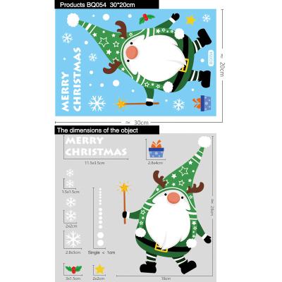 China Santa Elk Window Stickers Christmas Mall Stickers Window Sticker Christmas Decorations for sale