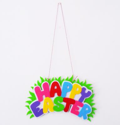 China New Spring Stain Wreath Panel Welcome Sign Spring Environmental Protection Door Wall Decoration Pendant Green Easter Pendant Decoration for sale