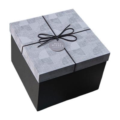 China Gift & Hot Fancy Craft Magnet Box Cardboard Storage Black Flat Luxury Magnetic Folding Paper Gift Box With Ribbon for sale