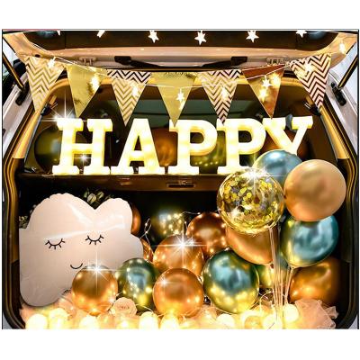 China Car Trunk Birthday Party Indoor Layout Supplies Romantic Package Surprise Confession Proposal Stage Decorations for sale