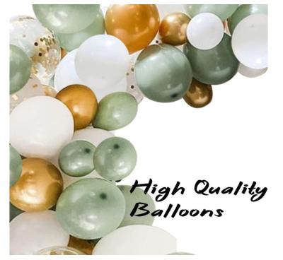 China Self-sealing valve: no need to tie with new 119 pieces of olive green garland arch hands balloon set retro balloon set wedding birthday party decoration baby shower balloon for sale