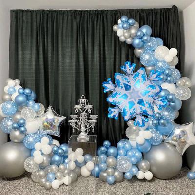 China Festival Decoration Frozen Snowflake Balloons Garland Arch Kit Birthday Party Wedding Baby Shower Decorations Arch Balloon for sale