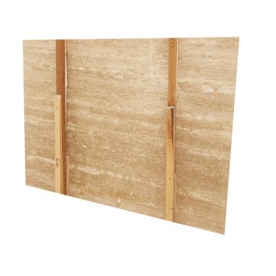 China Nature Modern Stone Travertine Polish Beige Marble Slab&tiles for sale