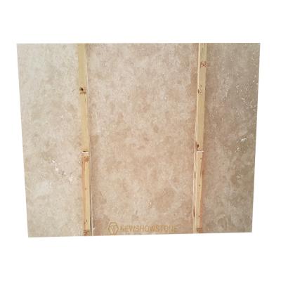 China Modern Best Price Travertine Marble Polish Beige Slab For Decoration for sale