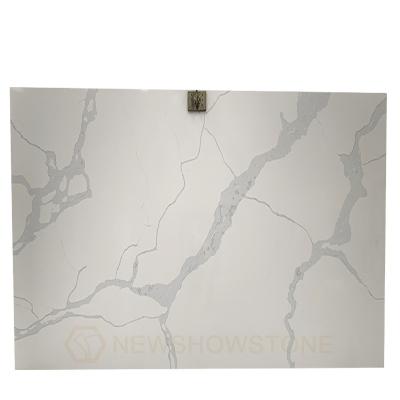 China modern good quality white calacatta quartz slab for sale