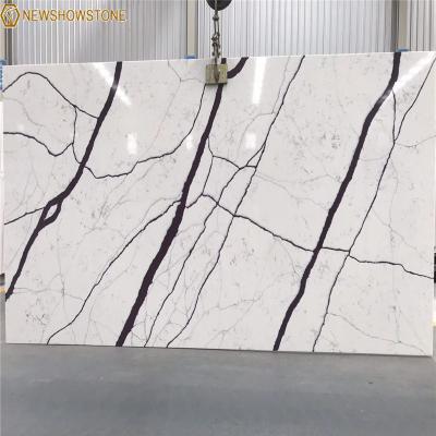 China Modern Chinese Marble White Calacatta Slab Tiles Design for sale