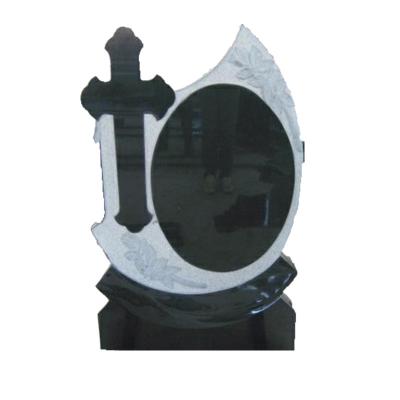 China Modern High Quality Monument Tombstones Black Granite Headstone for sale