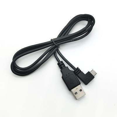 China Custom B 5Pin Camera Power Data Micro USB 2.0 Micro USB Cable 90 Degree Left Angle 90 Degree Charging Cable for sale