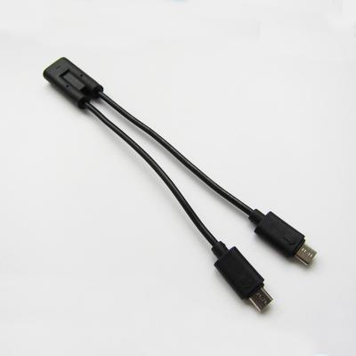 China OEM Universal COMPUTER ODM Cable Micro USB Micro USB Male Y Splitter Adapter Dual Cable for sale