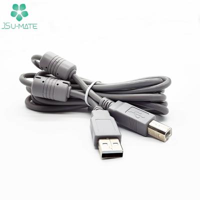 China Gray Silicone Mobile Phone USB Type A Male Plug To Type B Male Plug Strip Charger Cable USB Fast Charging Data Cable for sale