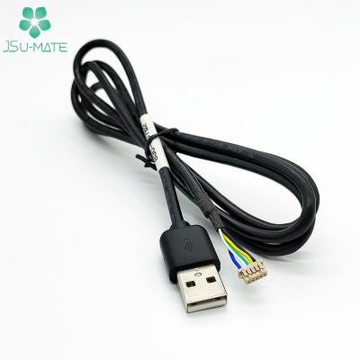 China Custom MP3/MP4 Player 28AWG USB 2.0 Male Plug To 5 Pin Housing 5P Connect Harness Cable PVC USB Strip Cable for sale