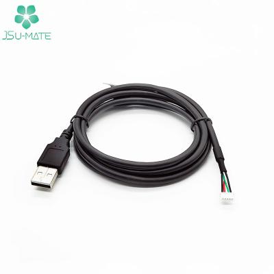 China High Quality Black Mobile Phone Data Braided USB 2.0 Male Plug To 5 Pin USB Strip Cable Housing Wire Harness Cable for sale