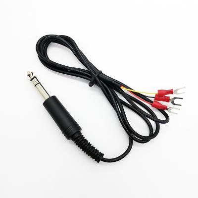 China Custom Stereo Guitar Speaker 6.35MM TRS Connector Jack TRS 6.35MM Audio Power Cable 1/4 Inch Cable 1/4 Instrumentation Cable for sale