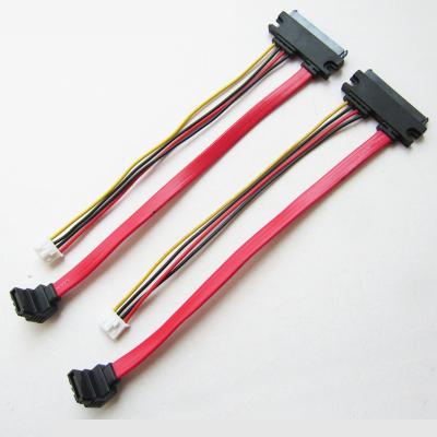 China Hdd SATA 22pin to SATA 7pin Slot 4pin Right Angle Cable for sale