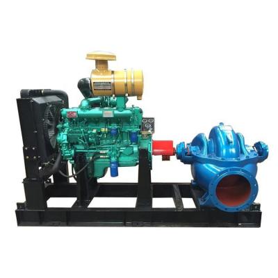 China 8 Inch Large Drive Single Stage Double Suction Diesel Centrifugal Flow Pumps Pumps Water Irrigation Farm Machinery for sale