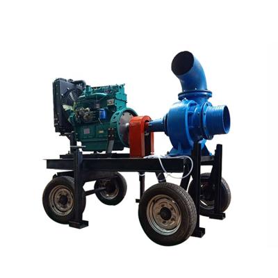 China The other new 10 inch mobile diesel agricultural water pump garden orchard irrigation water pump for sale