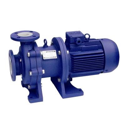 China Transfer Corrosion-resistant Fluorine NaOH Magnetic Transmission Plastic Pump 2 Inch 3 Inch Centrifugal Magnetic Water Pump For Caustic Soda for sale