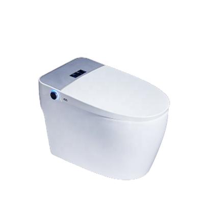 China Sanitary Automatic Operation One Piece Toilet WC Ceramic Hot Air Drying Siphonic Intelligent Toilet for sale