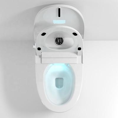 China Auto Operation Automatic Toilet Seat WC Set Electronic Ceramic Washdown Floor Position Toilet With Remote Control for sale