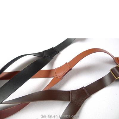 China Fashion Groomen Wedding Gift Scare Leather Men's Jean Clips Suspenders for sale