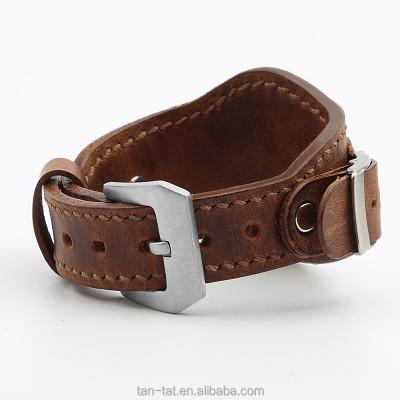 China Durable Cow Leather Bands Crazy Horse Watch Band Crazy Horse Watch Strap for sale