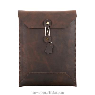 China Leather Office Folder A4 Men File Easy Carry Real Leather Folder for sale