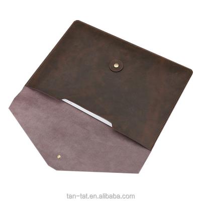 China Handmade Genuine Leather Expandable File Folder Bag For Office Stuff for sale