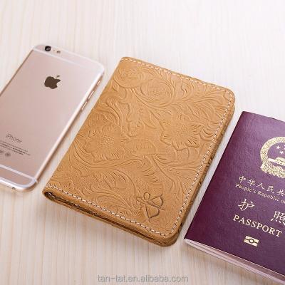 China High Quality Easy Carry Genuine Leather Passport Cover Durable Leather Holder for sale